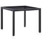 vidaXL Set da Pranzo da Giardino 5 pz in Polyrattan Nero