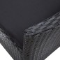 vidaXL Set da Pranzo da Giardino 5 pz in Polyrattan Nero