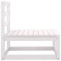 vidaXL Set Divani da Giardino 2 pz Cuscini Bianchi Massello di Pino vidaXL Set Divani da Giardino 2 pz Cuscini Bianchi Massello di Pino