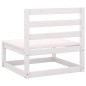 vidaXL Set Divani da Giardino 2 pz Cuscini Bianchi Massello di Pino vidaXL Set Divani da Giardino 2 pz Cuscini Bianchi Massello di Pino