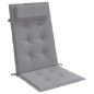 vidaXL Cuscini per Sedia Schienale Alto 4 pz Grigio Tessuto Oxford vidaXL Cuscini per Sedia Schienale Alto 4 pz Grigio Tessuto Oxford