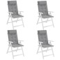 vidaXL Cuscini per Sedia Schienale Alto 4 pz Grigio Tessuto Oxford vidaXL Cuscini per Sedia Schienale Alto 4 pz Grigio Tessuto Oxford