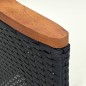 vidaXL Sedie da Pranzo per Giardino 4 pz in Polyrattan Nero