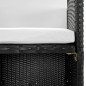 vidaXL Set da Pranzo da Giardino 13 pz con Cuscini in Polyrattan Nero vidaXL Set da Pranzo da Giardino 13 pz con Cuscini in Polyrattan Nero