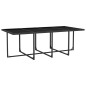 vidaXL Set da Pranzo da Giardino 13 pz con Cuscini in Polyrattan Nero vidaXL Set da Pranzo da Giardino 13 pz con Cuscini in Polyrattan Nero