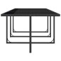 vidaXL Set da Pranzo da Giardino 13 pz con Cuscini in Polyrattan Nero vidaXL Set da Pranzo da Giardino 13 pz con Cuscini in Polyrattan Nero