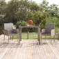 vidaXL Sedie da Giardino con Cuscini 2 pz in Polyrattan Grigie vidaXL Sedie da Giardino con Cuscini 2 pz in Polyrattan Grigie