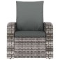 vidaXL Poltrona Reclinabile da Giardino con Cuscini Polyrattan Grigia vidaXL Poltrona Reclinabile da Giardino con Cuscini Polyrattan Grigia