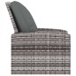 vidaXL Poltrona Reclinabile da Giardino con Cuscini Polyrattan Grigia vidaXL Poltrona Reclinabile da Giardino con Cuscini Polyrattan Grigia