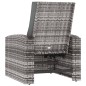 vidaXL Poltrona Reclinabile da Giardino con Cuscini Polyrattan Grigia vidaXL Poltrona Reclinabile da Giardino con Cuscini Polyrattan Grigia