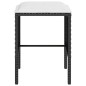 vidaXL Set Mobili 5 Pz Divano a L con Cuscini in Polyrattan Nero vidaXL Set Mobili 5 Pz Divano a L con Cuscini in Polyrattan Nero