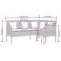 vidaXL Set Mobili 5 Pz Divano a L con Cuscini in Polyrattan Nero vidaXL Set Mobili 5 Pz Divano a L con Cuscini in Polyrattan Nero