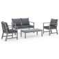 vidaXL Set Divani da Giardino 4 pz con Cuscini in Massello di Acacia vidaXL Set Divani da Giardino 4 pz con Cuscini in Massello di Acacia