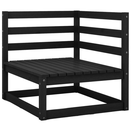 vidaXL Set Divani da Giardino 2 pz con Cuscini Massello di Pino Nero