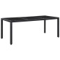 vidaXL Set da Pranzo per Giardino 9 pz in Polyrattan Nero