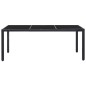 vidaXL Set da Pranzo per Giardino 9 pz in Polyrattan Nero