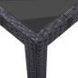 vidaXL Set da Pranzo per Giardino 9 pz in Polyrattan Nero