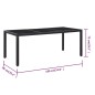 vidaXL Set da Pranzo per Giardino 9 pz in Polyrattan Nero