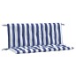 vidaXL Cuscini Panca Giardino 2pz Righe Bianche Blu 120x50x7cm Tessuto vidaXL Cuscini Panca Giardino 2pz Righe Bianche Blu 120x50x7cm Tessuto