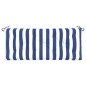 vidaXL Cuscini Panca Giardino 2pz Righe Bianche Blu 120x50x7cm Tessuto vidaXL Cuscini Panca Giardino 2pz Righe Bianche Blu 120x50x7cm Tessuto