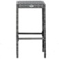 vidaXL Set da Bar da Giardino 7 pz con Cuscini in Polyrattan Grigio