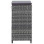 vidaXL Set da Bar da Giardino 7 pz con Cuscini in Polyrattan Grigio
