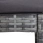 vidaXL Set da Bar da Giardino 7 pz con Cuscini in Polyrattan Grigio