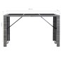 vidaXL Set da Bar da Giardino 7 pz con Cuscini in Polyrattan Grigio