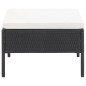 vidaXL Set Divani da Giardino 3 pz con Cuscini in Polyrattan Nero vidaXL Set Divani da Giardino 3 pz con Cuscini in Polyrattan Nero