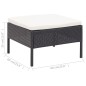 vidaXL Set Divani da Giardino 3 pz con Cuscini in Polyrattan Nero vidaXL Set Divani da Giardino 3 pz con Cuscini in Polyrattan Nero