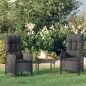 vidaXL Set Divani da Giardino 3 pz con Cuscini Nero in Polyrattan vidaXL Set Divani da Giardino 3 pz con Cuscini Nero in Polyrattan