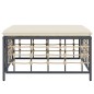 vidaXL Poggiapiedi da Giardino con Cuscino in Polyrattan Beige vidaXL Poggiapiedi da Giardino con Cuscino in Polyrattan Beige