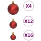 vidaXL Set Palline di Natale 111 pz Rosso in Polistirene vidaXL Set Palline di Natale 111 pz Rosso in Polistirene
