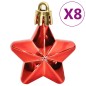 vidaXL Set Palline di Natale 111 pz Rosso in Polistirene vidaXL Set Palline di Natale 111 pz Rosso in Polistirene