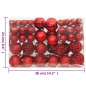 vidaXL Set Palline di Natale 111 pz Rosso in Polistirene vidaXL Set Palline di Natale 111 pz Rosso in Polistirene