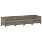 vidaXL Set Divani da Giardino 4 pz con Cuscini in Polyrattan Grigio vidaXL Set Divani da Giardino 4 pz con Cuscini in Polyrattan Grigio