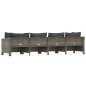 vidaXL Set Divani da Giardino 4 pz con Cuscini in Polyrattan Grigio vidaXL Set Divani da Giardino 4 pz con Cuscini in Polyrattan Grigio