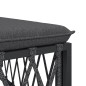 vidaXL Poggiapiedi Giardino con Cuscino Antracite Tessuto Intrecciato vidaXL Poggiapiedi Giardino con Cuscino Antracite Tessuto Intrecciato