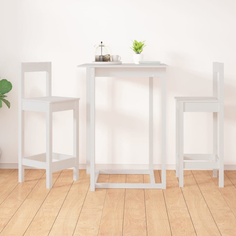vidaXL Sgabelli da Bar 2pz Bianchi 40x41,5x112 cm Legno Massello Pino vidaXL Sgabelli da Bar 2pz Bianchi 40x41,5x112 cm Legno Massello Pino