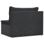 vidaXL Set Divani da Giardino 5 pz con Cuscini in Polyrattan Nero vidaXL Set Divani da Giardino 5 pz con Cuscini in Polyrattan Nero
