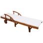 vidaXL Sedia a Sdraio con Cuscino in Legno Massello di Acacia vidaXL Sedia a Sdraio con Cuscino in Legno Massello di Acacia