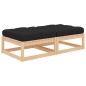 vidaXL Poggiapiedi da Giardino con Cuscini 2 pz Legno Massello di Pino vidaXL Poggiapiedi da Giardino con Cuscini 2 pz Legno Massello di Pino