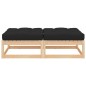 vidaXL Poggiapiedi da Giardino con Cuscini 2 pz Legno Massello di Pino vidaXL Poggiapiedi da Giardino con Cuscini 2 pz Legno Massello di Pino