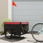 vidaXL Rimorchio da Bici da Carico Nero e Rosso 45 kg in Ferro vidaXL Rimorchio da Bici da Carico Nero e Rosso 45 kg in Ferro