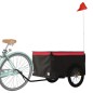 vidaXL Rimorchio da Bici da Carico Nero e Rosso 45 kg in Ferro vidaXL Rimorchio da Bici da Carico Nero e Rosso 45 kg in Ferro