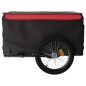 vidaXL Rimorchio da Bici da Carico Nero e Rosso 45 kg in Ferro vidaXL Rimorchio da Bici da Carico Nero e Rosso 45 kg in Ferro