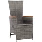 vidaXL Sedie da Giardino Reclinabili 2 pz e Cuscini Polyrattan Grigio vidaXL Sedie da Giardino Reclinabili 2 pz e Cuscini Polyrattan Grigio
