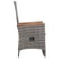 vidaXL Sedie da Giardino Reclinabili 2 pz e Cuscini Polyrattan Grigio vidaXL Sedie da Giardino Reclinabili 2 pz e Cuscini Polyrattan Grigio