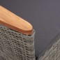 vidaXL Sedie da Giardino Reclinabili 2 pz e Cuscini Polyrattan Grigio vidaXL Sedie da Giardino Reclinabili 2 pz e Cuscini Polyrattan Grigio