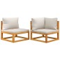 vidaXL Set Divani da Giardino 2pz con Cuscini Legno Massello di Acacia